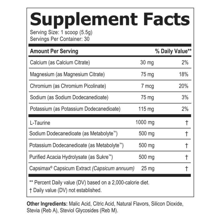 ElectroSlim Supplement-Facts