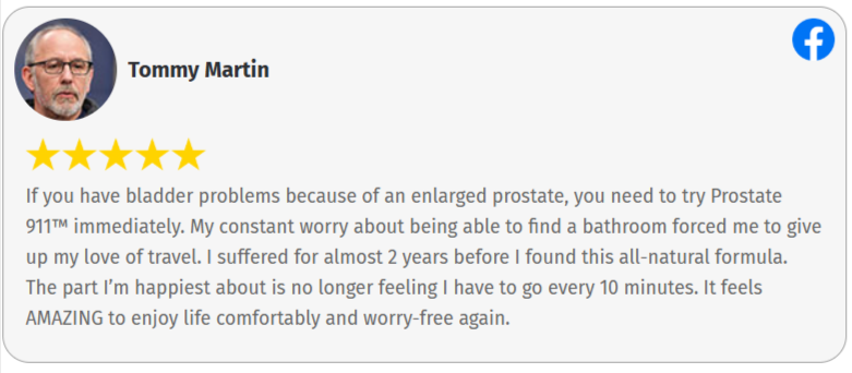 Prostate 911 Customer Reviews