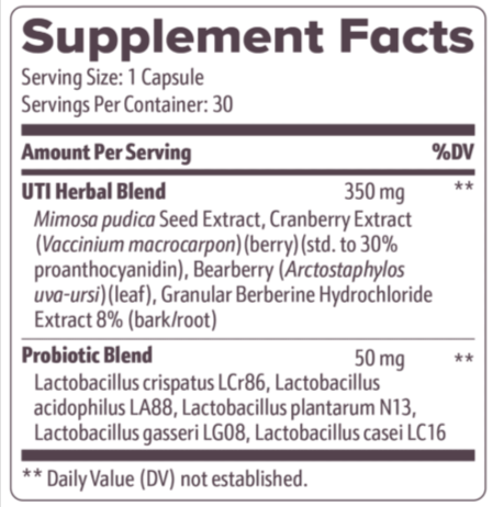 Femi Pro supplement facts