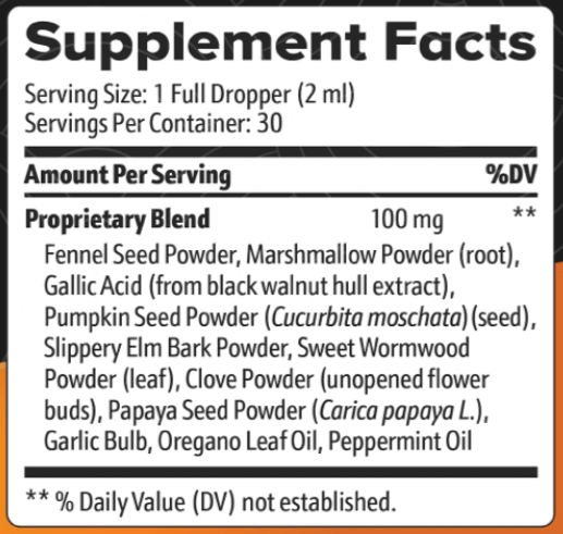 GlucoFlush-Supplement Facts